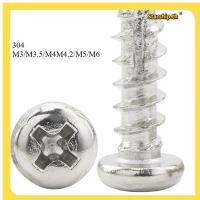 ราคา STARSHOP หัวร่มสกรูแตะตัวเอง Phillips สกรูเกลียวปล่อย หัว T หัวร่มสกรู สเตนเลส 304 หัวแบน แบบไขว้ หัวแบน ขนาดใหญ่ M3 M3 5 M4M4 2 M5 M6 L6 100 มม R0 TH1 (43421233377)