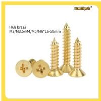 ราคา STARSHOP สกรูเกลียวปล่อย น็อตเกลียวปล่อย หัวร่ม หัวT หัวกระทะ ทองแดง H68 M3 M3 5 M4 M5 M6 L6 50 มม RB TH1 (28641939254)