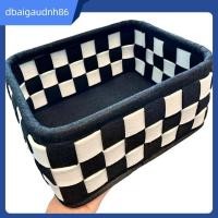 ราคา READY STOCKHome Decor ตะกร้าเก็บเดสก์ท็อปลายตารางหมากรุกสีดําและสีขาวสําหรับเครื่องสําอาง ของว่าง และของเล่น (53051781063)