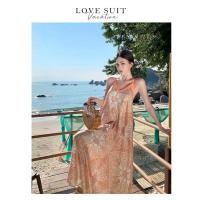 ราคา เดรสยาวสีส้มปริ้นลายโบฮีเมี่ยน (27638498038)