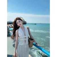 ราคา ชุดเซ็ต2ชิ้น เสื้อลูกไม้แขนกุด กระโปรงยาวลูกไม้ ชุดดีไซส์ เสื้อคล้องคอ โชว์แผ่นหลัง (42473247338)