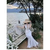 ราคา ชุดเซ็ต2ชิ้น เสื้อลูกไม้แขนกุด กระโปรงยาวลูกไม้ (41923242418)