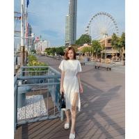 ราคา A15 เดรสยาวผ่าข้าง สวยหรูผ้าดี เดรสแฟชั่นสวยมาก (10505713599)