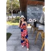 ราคา ชุดเซ็ทเสื้อสายเดี่ยว กางเกงขายาวลายดอก ทรงน่ารักมาก F111 (3417512715)