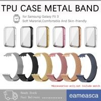 ราคา กรณี TPU อ่อน สายลูป Milanese for Samsung Galaxy Fit 3 ปกป้องหน้าจอแถบโลหะ for Smartwatch Samsung Fit 3 (29293193416)