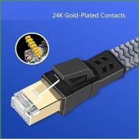ราคา BON เสริมผ้าฝ้ายถัก Cat8 Ethernet Cable 40Gbps 2000MHz 15000 Bends Test (45551128088)