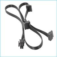 ราคา EZR ที่มีประสิทธิภาพ 6Pin ถึง SATAX3 15PinSATA ฮาร์ดไดรฟ์สายไฟสําหรับ Corsair RM RM RMX (54051601795)