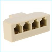 ราคา EZR RJ11 Wall Jack Adapter สายโทรศัพท์ Splitter Wall Jack Plug 1 ถึง 4 Modular Converter อะแดปเตอร์สําหรับ Office Home โทรศัพท์ Sys (46751617052)
