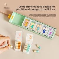 ราคา ที่เก็บยาแบบพกพา 7 วัน กล่องใส่ยาปิดผนึกรายสัปดาห์กล่องยาเดินทางขนาดพกพาพร้อมฝาปิดใส (43918477724)