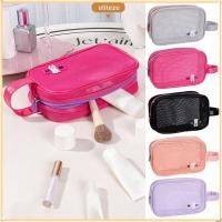 ราคา ELITEZO กระเป๋าเครื่องสําอางมีหูหิ้วกระเป๋าแต่งหน้าความจุขนาดใหญ่ ตาข่ายแบบพกพาซิป Travel Organizer (40676533455)