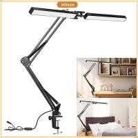 ราคา ELITEZO โคมไฟตั้งโต๊ะ LED แขนโยก 360 Rotation Double Head Lamp Ergonomic Dimmable 3 โหมด Eye Caring Folding Desk Light Office (43826412872)