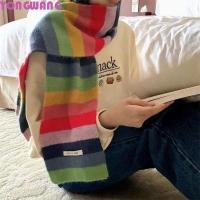 ราคา YONGWANG66HR Rainbow Stripesผ้าพันคอ Warm Wrap Letter เย็บปักถักร้อยสไตล์เกาหลีผ้าพันคอ เครื่องแต่งกายอุปกรณ์เสริมผ้าพันคอ Pashmina เสื้อกันหนาวฤดูใบไม้ร่วงฤดูหนาวผ้าคลุมไหล่ผ้าพันคอกลางแจ้ง (57700315