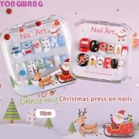 ราคา YONGWANG66HR คริสต์มาสเด็กเล็บปลอม Kuromi Elk Santa Claus เด็ก Xmas เล็บปลอม Christmas Tree เล็บอุปกรณ์เสริมกดบนเล็บเด็กเล็บปลอม Extension (57550294923)