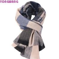 ราคา YONGWANG66HR ผ้าพันคอลายสก๊อตผู้ชาย Thicken เกาหลีฤดูหนาวผ้าพันคอลายสก๊อต คุณภาพสูง Warm Long Casual Checkered ผ้าพันคอ (56600304940)