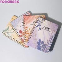 ราคา YONGWANG66HR 2025 หนังสือวาระภาษาอังกฤษ 365 วันรายเดือนดอกไม้ไดอารี่โน้ตบุ๊ค ทนทาน Weekly Plan Planner Organizer หลวม leaf Coil A5 Schedule Planner Home Office (53900310043)