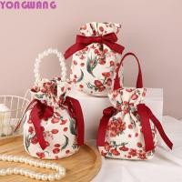 ราคา YONGWANG66HR ผ้าใบดอกไม้ Drawstring กระเป๋า ริบบิ้นโบว์ดอกไม้ขนาดเล็กนาฬิกาข้อมือกระเป๋า หวาน Pearl Handle Candy Storage กระเป๋าเหรียญกระเป๋าสตางค์งานรื่นเริงน้ําตาลกระเป๋า Party (52450740702)