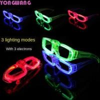 ราคา YONGWANG66HR Luminous แว่นตา Party Favors Party Supplies แว่นตากันแดด Party Concert Props แว่นตา LED ผู้ใหญ่ชัตเตอร์ Shades แว่นตา (51852186566)
