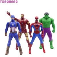 ราคา YONGWANG66HR Marvel Avengers 17 ซม ตุ๊กตา Super Hero กัปตันอเมริกา Hulk 1 10 Scale SpiderMan (51352182516)