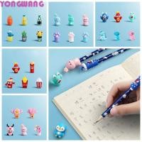 ราคา YONGWANG66HR 5 6pcs ดินสอป้องกัน ดินสอป้องกันสัตว์พืชดินสอ Extender การ์ตูนไดโนเสาร์ขนมขบเคี้ยวเครื่องเขียน Grip ปากกาดินสอหมวกสําหรับเด็ก (51051932043)