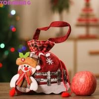 ราคา YONGWANG66HR กระเป๋าถือคริสต์มาส ผ้า Snowman Xmas Drawstring Bag ผลไม้บรรจุภัณฑ์ถุง Santa Claus มือถือ Elk หมี Santa Claus Candy กระเป๋าคริสต์มาสอีฟ (50700304809)