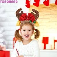 ราคา YONGWANG66HR ที่คาดผมคริสต์มาส การ์ตูนต้นคริสต์มาส Elk Antler Headdress เด็กสวมใส่ลื่นประณีตคริสต์มาสผม Hoop Merry Christmas ตกแต่ง (50000294808)