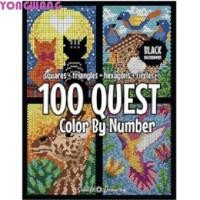 ราคา YONGWANG66HR กิจกรรมหนังสือภาพวาดสี การ์ตูนการศึกษาสีโดยตัวเลข กระดาษสร้างงานศิลปะที่สวยงาม DIY ดินสอสีน้ําสองด้านผู้ใหญ่และเด็ก (48152191104)