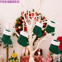 ราคา YONGWANG66HR คริสต์มาสถักถุงเท้าสีเขียว สีแดง สีเขียว MINI Christmas Tree แขวนมินิถุงเท้า Creative ตกแต่ง Handmade สีขาว Top Xmas Tree กระเป๋า Party (47200329641)