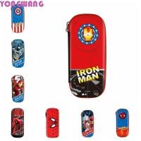 ราคา YONGWANG66HR Marvel Avengers กล่องดินสอ Iron Man Spider Man Avengers กล่องดินสอ เครื่องเขียนกัปตันอเมริกา Bilayer 3D นักเรียนกระเป๋าดินสอโรงเรียน (53402345443)