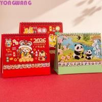 ราคา YONGWANG66HR 2026 ปฏิทินตั้งโต๊ะ สไตล์ Coil Binding Horse ปีปฏิทิน แบบพกพาเดือนวันที่แสดงม้า แพนด้าการ์ตูนวางแผนรายเดือนเดสก์ท็อปตกแต่ง (44075240452)