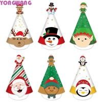 ราคา YONGWANG66HR 12pcs คริสต์มาสกระดาษสามเหลี่ยมหมวก พับ Snowman การ์ตูนหมวก ตลกกระดาษ Elk deer Santa Claus Party การถ่ายภาพ Props บ้าน Xmas Decor (47600509361)