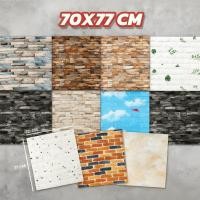 ราคา ขนาดใหญ่ วอลเปเปอร์มีกาวในตัว กันน้ำ 70x77cm วอลเปเปอร์สามมิติ มีกาวในตัวติดผนัง 3D wallpaper (27721111746)