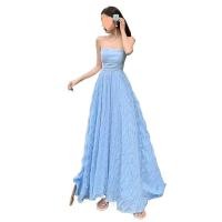 ราคา ชุดไปเที่ยว ชุดไปผับ ชุดไปทะเล ดีไซน์นางฟ้าสุดฤดูร้อนคลื่นสีฟ้าความปรารถนาบริสุทธิ์สไตล์วันหยุดชุดเชือกแขวนคอหญิงฤดูร้อนกระโปรงใหญ่สลิงกระโปรงยาว (50102066925)