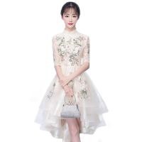 ราคา ชุดราตรีแชมเปญ สไตล์ใหม่หรูหราด้านหน้าสั้นด้านหลังชุดยาวชุดเพื่อนเจ้าสาวจีนสุภาพสตรีเสื้อด้านบนชุดแต่งงาน Xiuhe ชุด (25197759705)