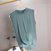 ราคา พร้อมส่ง เสื้อยืดคอเต่า แขนกุด ทรงหลวม 12 สี 40 80 กก สําหรับผู้หญิง (41876553006)