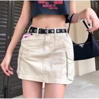 ราคา กระโปรงยีน กระโปรงยีนส์สีขาว Bm สไตล์ brandy สไตล์เดียวกัน Overalls Denim Culottes ฤดูร้อนผู้หญิง bm Slimmer ดูกระโปรงสั้น a Line กระโปรงกระโปรงสะโพก (42026836777)