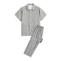 ราคา Muji สไตล์ญี่ปุ่น กางเกงขาสั้น ผ้าฝ้าย สองชั้น ชุดนอน เลาจ์แวร์ เลาจ์แวร์คู่ เลาจ์แวร์เรียบง่าย (45202276405)