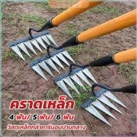 ราคา ZY ฟันคราดหญ้า คราดเหล็ก คราดหญ้า คราดทำสวน มีดจอบ คาดหญ้า คาดหญ้าเหล็ก 6 ฟัน 5 ฟัน 4 ฟัน hoe (28153594814)