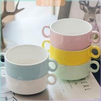 ราคา ZY ถ้วยซุป เซรามิกส์ ชามซุป ถ้วยโจ๊ค มีหูจับทั้งสองด้านสีสันสะดุดตา Soup cup (26153603901)