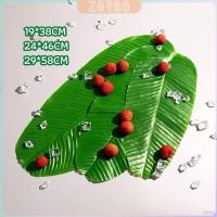 ราคา ZY ใบตองเทียม ใบตองปลอม แผ่นรองจานถ่ายภาพ ใบตองเทียมรองอาหาร green leaf decoration (29003607066)