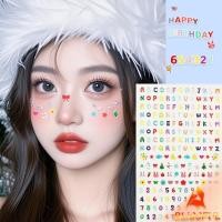 ราคา B F สติ๊กเกอร์แต่งหน้า ติดทน ติดนาน ตัวอักษร ตัวเลข ประดับ DIY Makeup Sticker (28972138318)