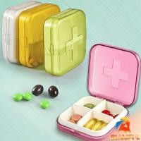 ราคา B F กล่องยา มินิ กล่องสีสันลูกกวาด หลายช่อง กล่องยาแบบพกพา Cross packing pill box (25716588962)