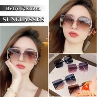 ราคา B F แว่นกันแดดผู้หญิง แว่นกันแดดแฟชั่น ทรงสี่เหลี่ยม เลนล์ทูโทน sunglasses (26101145966)