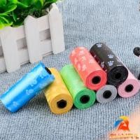 ราคา B F ถุงเก็บอึ ถุงเก็บอึสุนัขพกพา ถุงเก็บมูลสุนัข คละสี 1 แพ็ค 12 ม้วน คละสี Pet garbage bag (24616092269)