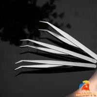 ราคา B F คีบหนีบสแตนเลส คีมหนีบอเนกประสงค์ มี 2 แบบ ปากคีบงอ ปากคีบแหลม Stainless steel tweezers (24616588091)