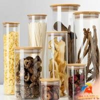 ราคา B F โหลแก้วฝาไม้ ฝากันความชื้นเป็นไม้ไผ่ โหลพาสต้า Borosilicate glass storage tank (22489503746)