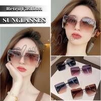 ราคา Yuki แว่นกันแดดผู้หญิง แว่นกันแดดแฟชั่น ทรงสี่เหลี่ยม เลนล์ทูโทน sunglasses (25931363379)