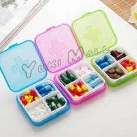 ราคา Yuki กล่องยา มินิ กล่องสีสันลูกกวาด หลายช่อง กล่องยาแบบพกพา Cross packing pill box (20763187721)