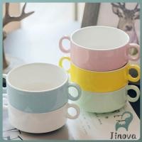 ราคา Jnv ถ้วยซุป เซรามิกส์ ชามซุป ถ้วยโจ๊ค มีหูจับทั้งสองด้านสีสันสะดุดตา Soup cup (41568466047)