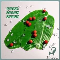 ราคา Jnv ใบตองเทียม ใบตองปลอม แผ่นรองจานถ่ายภาพ ใบตองเทียมรองอาหาร green leaf decoration (27491136135)