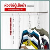 ราคา Jnv โซ่แขวนของ โซ่แขวนผ้า ตะขอห่วงโซแขวนผ้า ช่องแขวน 10 ช่อง (42218471092)